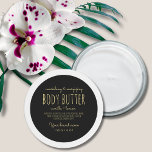 Adesivo Embalagem minimalista simples manteiga de corpo ne<br><div class="desc">Rótulo de manteiga de corpo preto e dourado para embalagens minimalistas simples. Você pode personalizá-lo com cor,  texto ou fonte de sua escolha.</div>