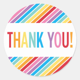 Adesivo EMBALAGEM OBRIGADO A DIVERSAS letras coloridas do 