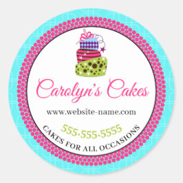 Adesivo Embalagem para a caixa de padaria de bolos brancos