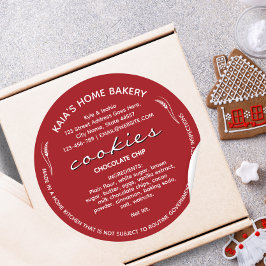 Adesivo Embalagem para a padaria rustic cookies Label Cott