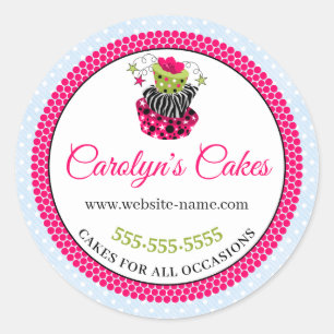 Adesivo Embalagem para Cake Bakery Box