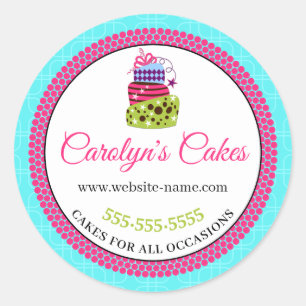 Adesivo Embalagem para Cake Bakery Box