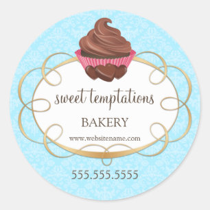 Adesivo Embalagem para Cupcake de chocolate