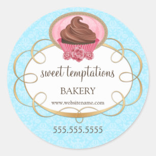 Adesivo Embalagem para Cupcake de chocolate