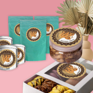 Adesivo Embalagem Personalizada de Cookies Marca Logotipo