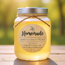 Adesivo Embalagem Personalizada de Produto do Kraft Botâni