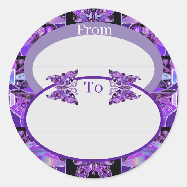 Adesivo Embalagem redonda de 31 caracteres clássicos com b (Frente)