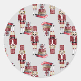 Adesivo Embalagens de Noz Vermelho Natal Aquarela