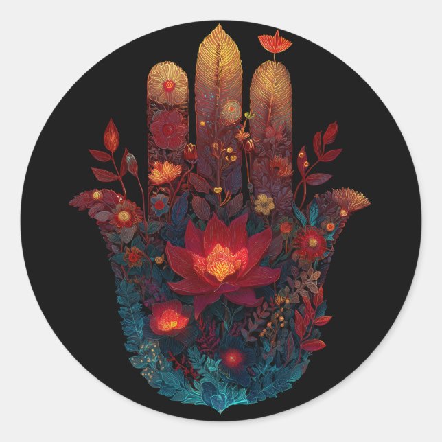 Adesivo Ember Lotus | Design do Hamsa Hand (Frente)
