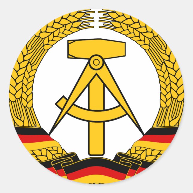Adesivo Emblem der DDR - Emblema nacional do GDR (Frente)
