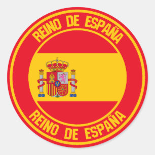 Adesivo Emblem espanha redonda