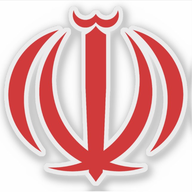 Adesivo Emblem of the Islamic Republic of Iran (Persia) (Frente)