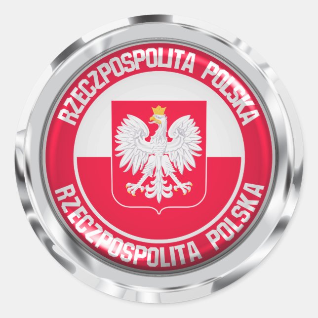 Adesivo Emblem Polônia Round (Frente)