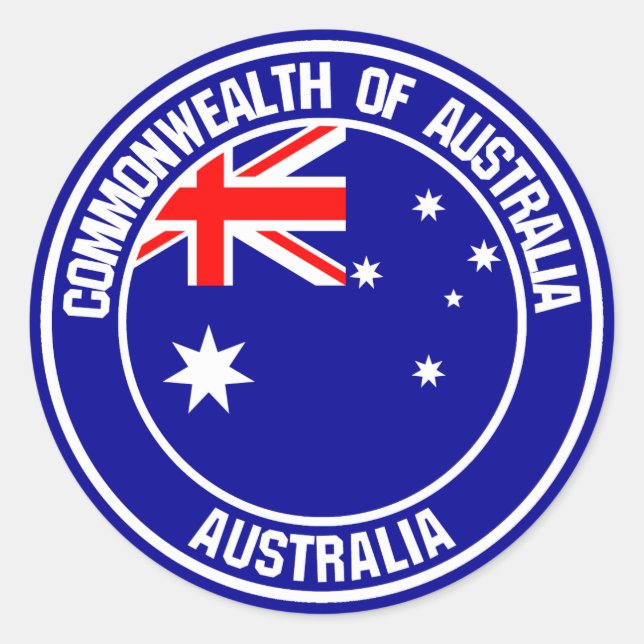 Adesivo Emblem Redonda Austrália (Frente)