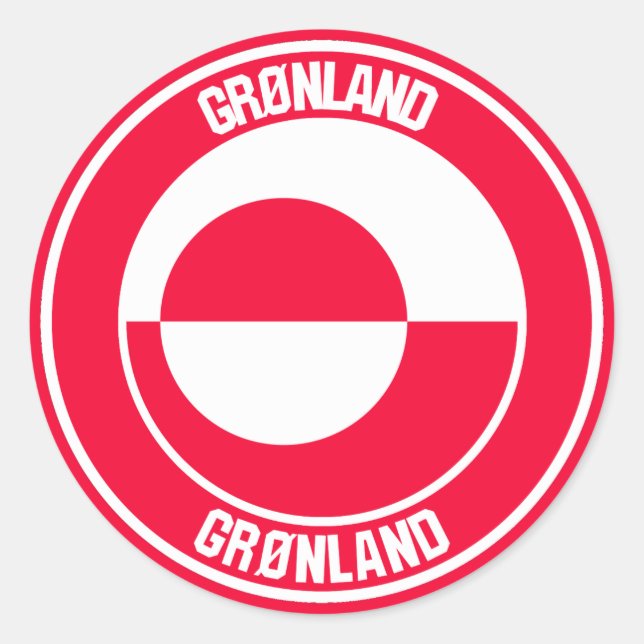 Adesivo Emblem redonda da Gronelândia (Frente)
