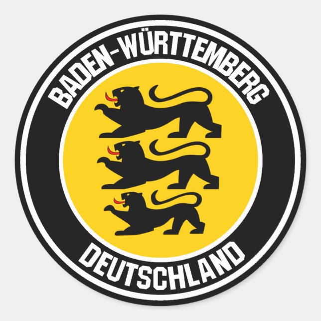 Adesivo Emblem redonda de Baden-Württemberg (Frente)