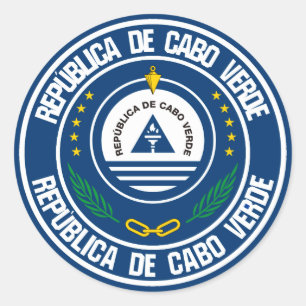 Adesivo Emblem Redonda de Cabo Verde
