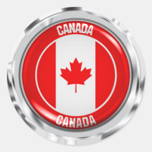 Adesivo Emblem redonda do Canadá