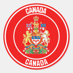 Adesivo Emblem redonda do Canadá