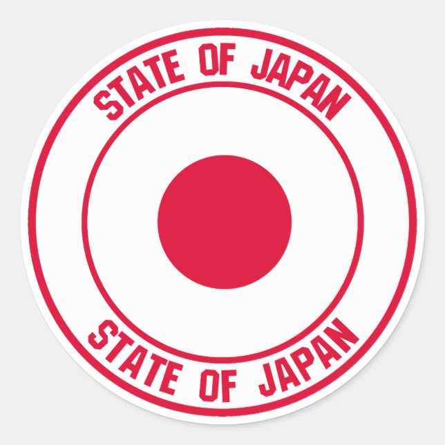Adesivo Emblem redonda do Japão (Frente)