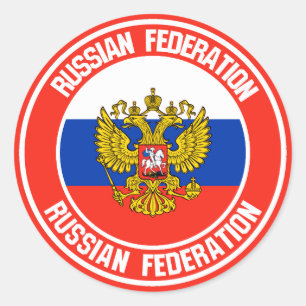 Adesivo Emblem Redonda Rússia
