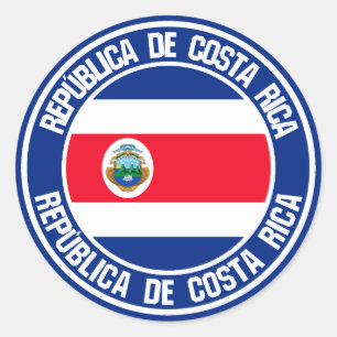 Adesivo Emblem redondo da Costa Rica
