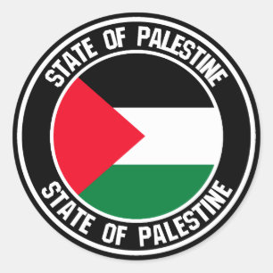 Adesivo Emblem redondo da Palestina