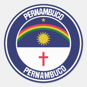 Adesivo Emblem redondo de Pernambuco