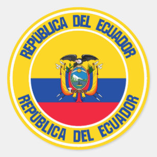 Adesivo Emblem redondo do Equador