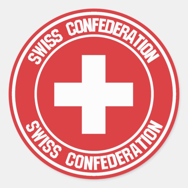 Adesivo Emblem suiça redonda (Frente)
