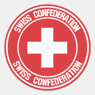 Adesivo Emblem suiça redonda