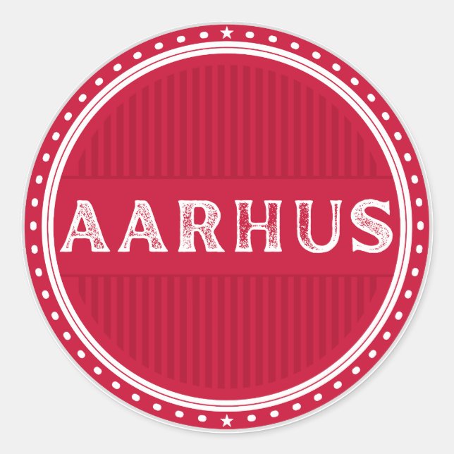 Adesivo Emblema Aarhus City Pride – Identidade Dinamarques (Frente)