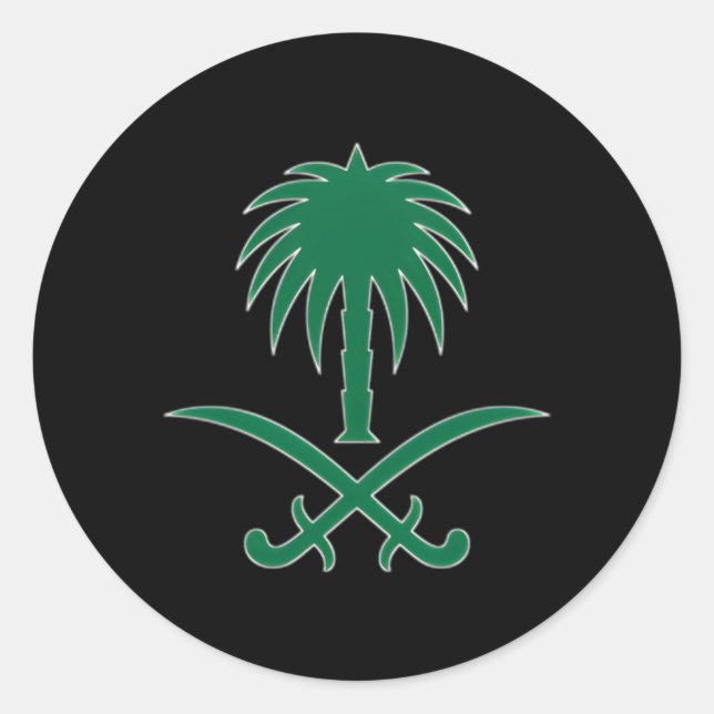 Adesivo Emblema Árabe saudita: Bandeira da Arábia Saudita (Frente)