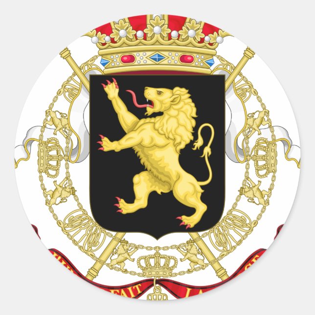 Adesivo Emblema belga - Casaco de armas da Bélgica (Frente)