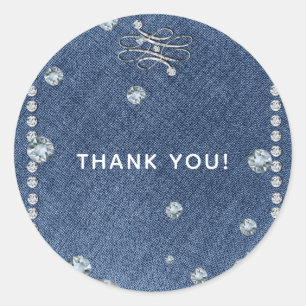 Adesivo Emblema Brilho Denim & Diamantes Favor Tendência