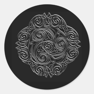 Adesivo Emblema celta de prata