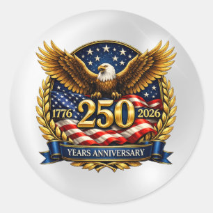 Adesivo Emblema da Águia do 250º Aniversário dos EUA