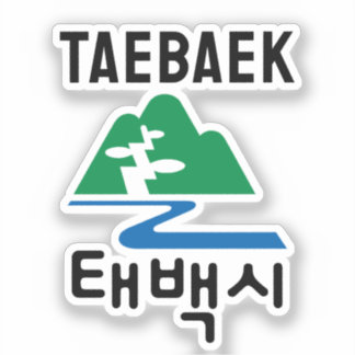 Adesivo Emblema da bandeira de Taebaek, Coreia do Sul