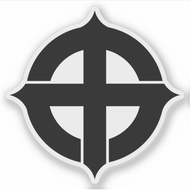 Adesivo Emblema da cidade de Kagoshima, Kagoshima, Japão (Frente)