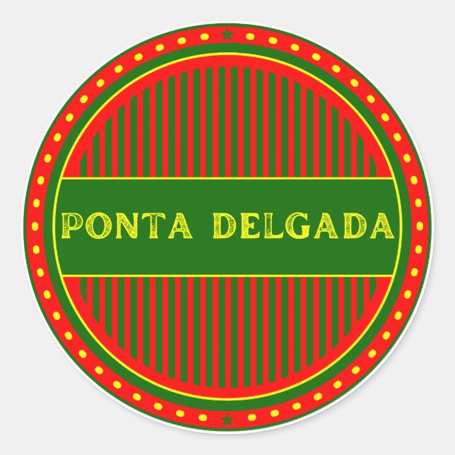 Adesivo Emblema da Cidade de Ponta Delgada – Identidade Po (Frente)