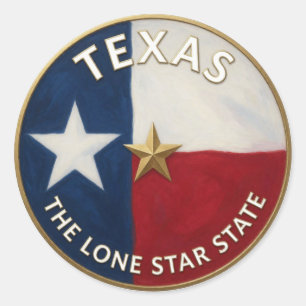Adesivo Emblema da Estrela Solitária do Texas ⭐