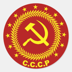 Adesivo Emblema da foice do martelo de CCCP