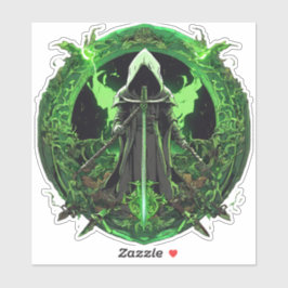 Adesivo Emblema Da Grim Reaper Em Verde6