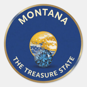 Adesivo Emblema da Montanha de Montana 🏔️
