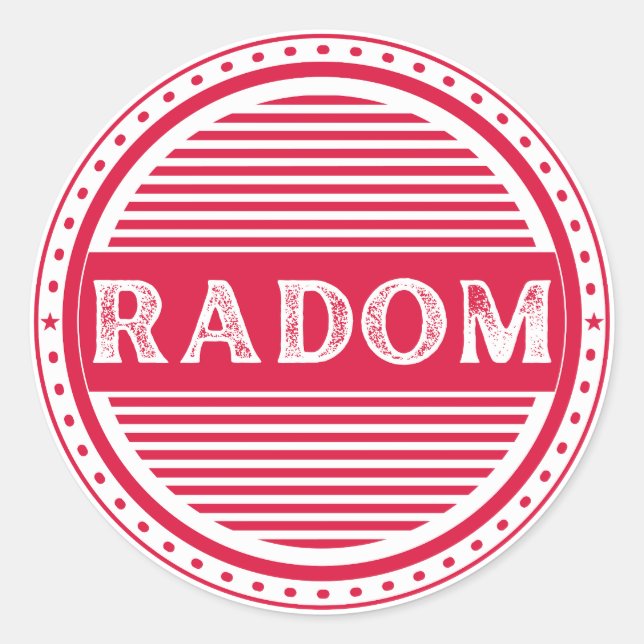 Adesivo Emblema da Orgulho da Cidade de Radom – Identidade (Frente)