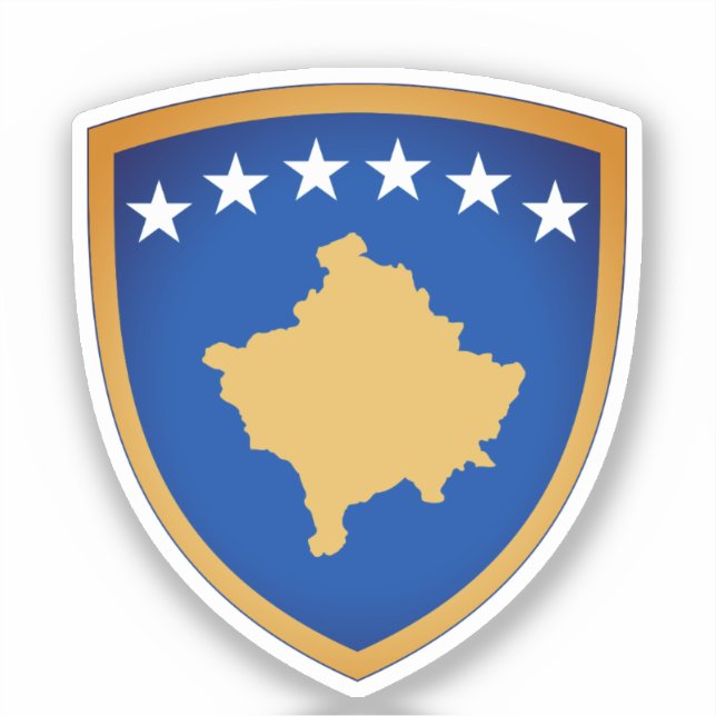 Adesivo Emblema da República do Kosovo (Frente)