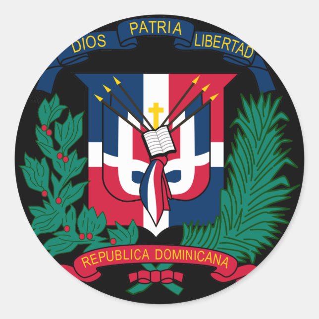 Adesivo emblema da república dominicana (Frente)