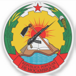 Adesivo Emblema da República Popular de Moçambique (1975-1