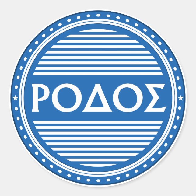 Adesivo Emblema da Rhodes City Pride – Identidade Grega (Frente)