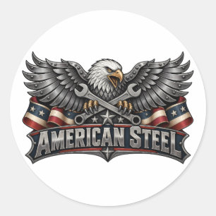 Adesivo Emblema de Águia de Aço Americano